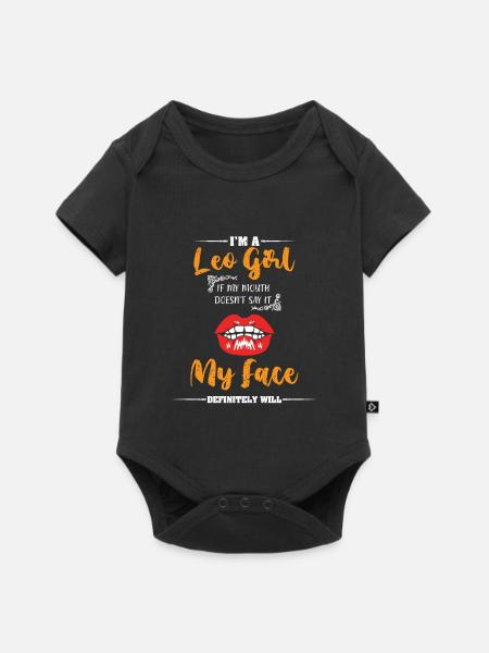 Sternzeichen Löwe - Baby Premium Kurzarmbody - Schwarz