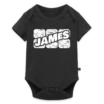 First name James - Baby Premium short-sleeve bodysuit - black - Front