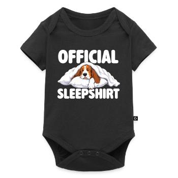 Official Sleepshirt - Cute Basset Hound Dog Mom - Baby Premium short-sleeve bodysuit - black - Front