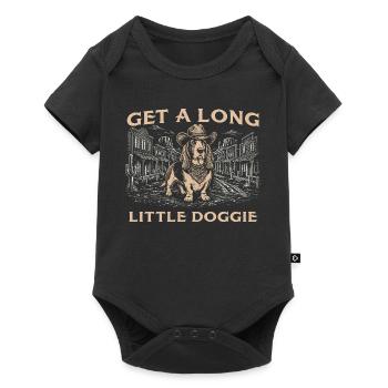 Get A Long Little Doggie - Basset Hound Dog Dad - Baby Premium short-sleeve bodysuit - black - Front
