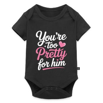 Too Pretty For Him Best Friend BFF Ex Breakup - Baby Premium short-sleeve bodysuit - black - Front