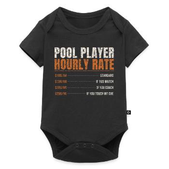 Tarif horaire des joueurs de billard - Body à manches courtes Premium Bébé - noir - Devant