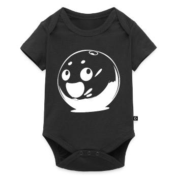 Boule de bowling souriante - Body à manches courtes Premium Bébé - noir - Devant