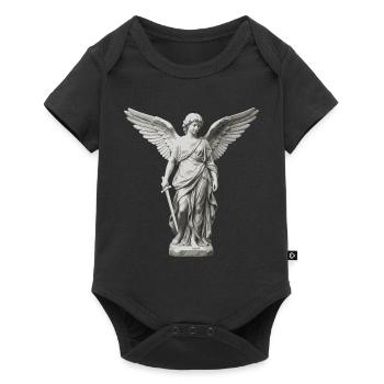 Winged Guardian Angel with Sword - Baby Premium short-sleeve bodysuit - black - Front