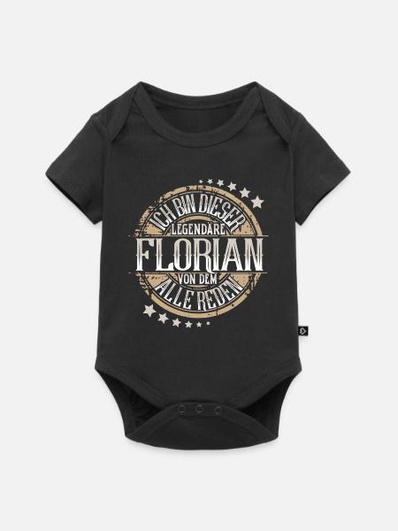 Florian - Baby Premium Kurzarmbody - Schwarz