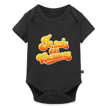 Je suis en vacances - Body à manches courtes Premium Bébé - noir - Devant