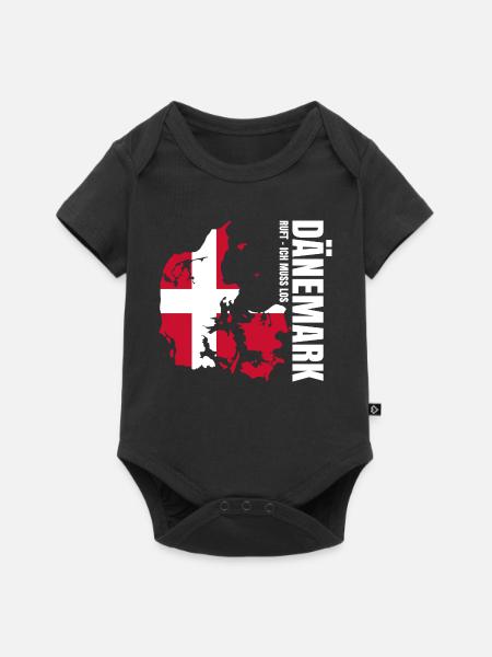 Dänemark Auswandern - Baby Premium Kurzarmbody - Schwarz