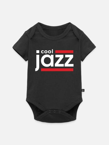 Cool-Jazz-Logo mit roten Balken - Baby Premium Kurzarmbody - Schwarz