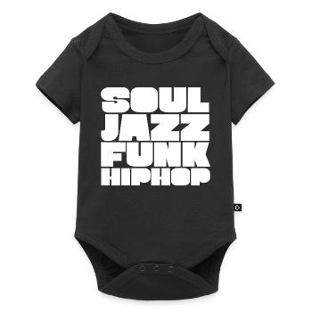 Soul Jazz Funk HipHop Schriftart - Baby Premium Kurzarmbody - Schwarz - Vorne
