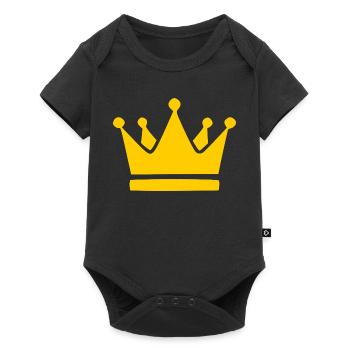 Cadeau d’anniversaire de la couronne - Body à manches courtes Premium Bébé - noir - Devant