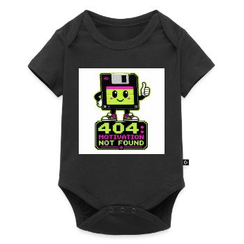 Retro 404 Motivation not found - Baby Premium short-sleeve bodysuit - black - Front