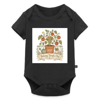 Balcony Tomato Club Illustration - Baby Premium short-sleeve bodysuit - black - Front
