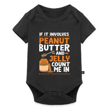 Peanut butter - Baby Premium short-sleeve bodysuit - black - Front