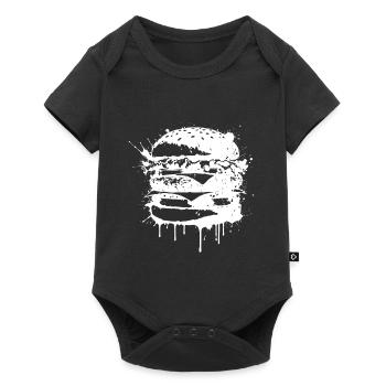 Burger Street Art Blanc - Body à manches courtes Premium Bébé - noir - Devant