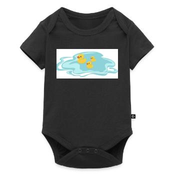 Splash ! Premier grand plongeon  - Body à manches courtes Premium Bébé - noir - Devant