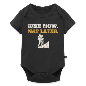 Hike Now Nap Later - Baby Premium short-sleeve bodysuit - black - Front