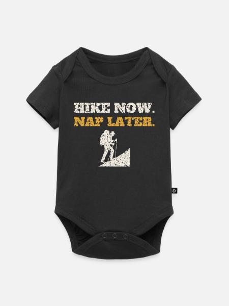 Hike Now Nap Later - Baby Premium Kurzarmbody - Schwarz
