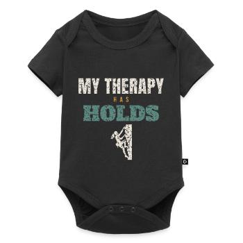 My Therapy Has Holds - Baby Premium short-sleeve bodysuit - black - Front