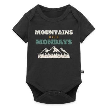 Les montagnes les lundis - Body à manches courtes Premium Bébé - noir - Devant