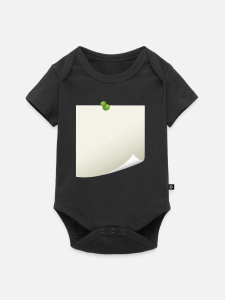Post-it Zettel - Baby Premium Kurzarmbody - Schwarz