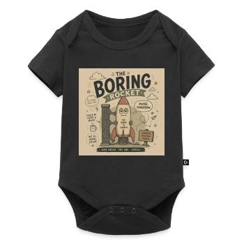The Boring Rocket - Baby Premium short-sleeve bodysuit - black - Front