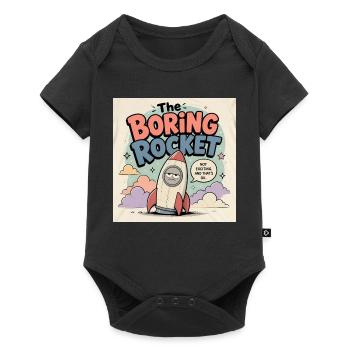 The Boring Rocket - Baby Premium short-sleeve bodysuit - black - Front