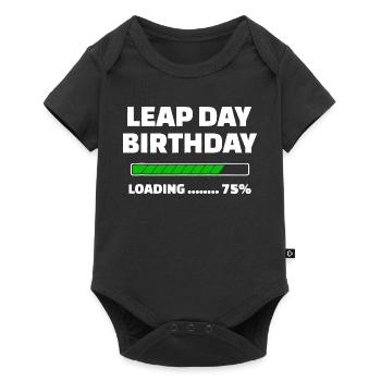 Leap Day Birthday Loading - Baby Premium short-sleeve bodysuit - black - Front