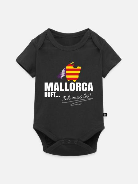Mallorca Auswandern - Baby Premium Kurzarmbody - Schwarz