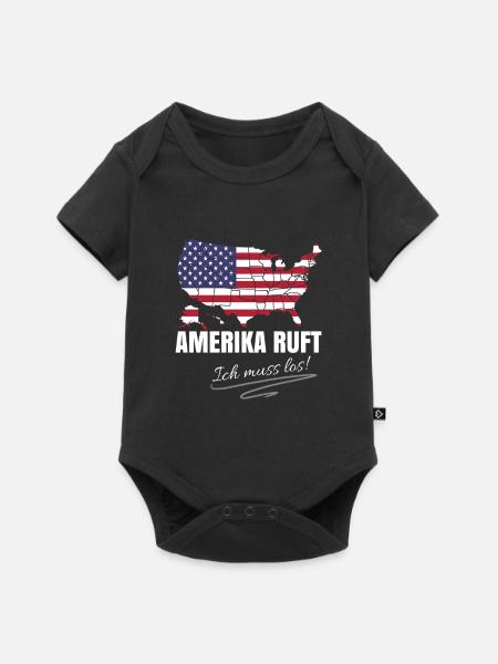 Amerika Auswandern - Baby Premium Kurzarmbody - Schwarz