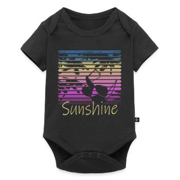 Sunshine Retro Sunglasses - Baby Premium short-sleeve bodysuit - black - Front