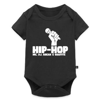 Hip Hop Microphone Power - Baby Premium short-sleeve bodysuit - black - Front