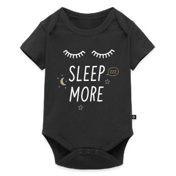 Schlaf mehr - Baby Premium Kurzarmbody - Schwarz - Vorne