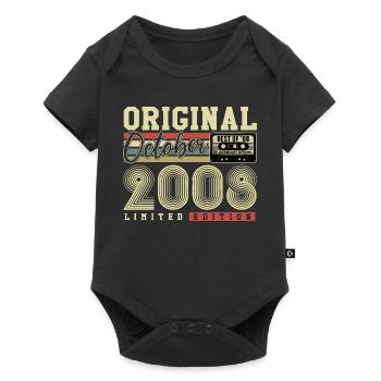 Original October 2008 – 18th Birthday Retro - Baby Premium short-sleeve bodysuit - black - Front
