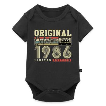 Original octobre 1986 – 40e anniversaire Rétro - Body à manches courtes Premium Bébé - noir - Devant