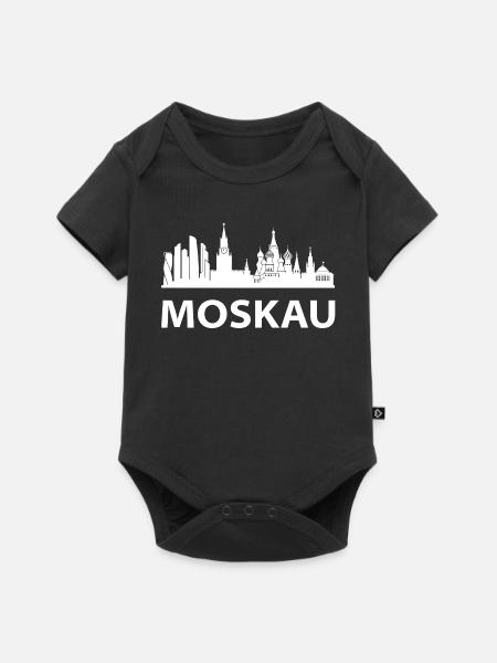 Moskau Skyline - Baby Premium Kurzarmbody - Schwarz