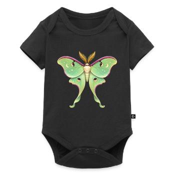Luna Moth Celestial Illustration Actias luna - Baby Premium short-sleeve bodysuit - black - Front