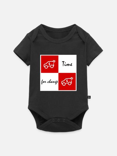 Zeit für Wandel Elektroauto - Baby Premium Kurzarmbody - Schwarz