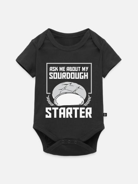 Brot Bäcker Bäckerei Brötchen Backen - Baby Premium Kurzarmbody - Schwarz