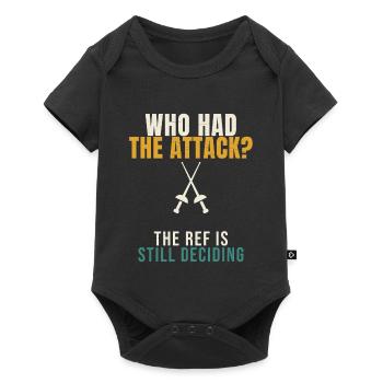 Escrime qui a eu l’attaque Escrimeur drôle d’épée Référence - Body à manches courtes Premium Bébé - noir - Devant