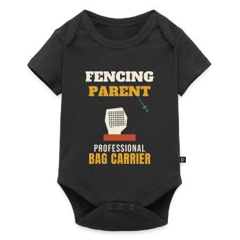 Porte-bébé professionnel pour parents Funny Fenc - Body à manches courtes Premium Bébé - noir - Devant