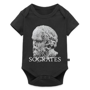 Socrates Skull Portrait - Baby Premium short-sleeve bodysuit - black - Front