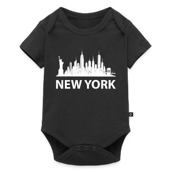 NEW YORK Skyline White - Body à manches courtes Premium Bébé - noir - Devant