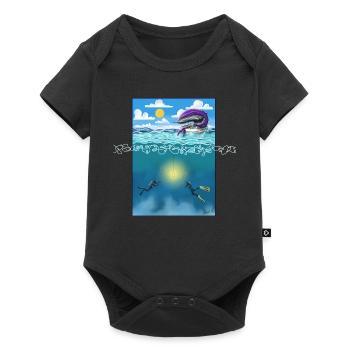 The "old man" and the sea - Baby Premium short-sleeve bodysuit - black - Front