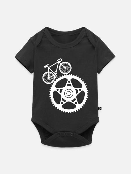 Zahnrad und Fahrradkunst - Baby Premium Kurzarmbody - Schwarz