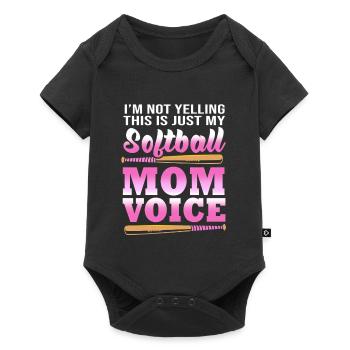 Softball Mom Softball Mom - Baby Premium short-sleeve bodysuit - black - Front