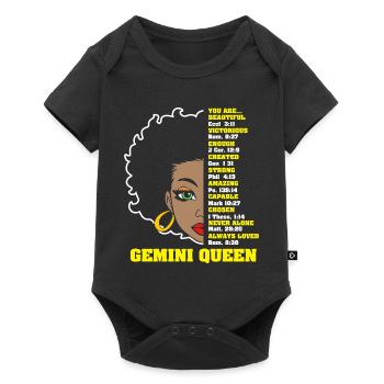 Zodiac sign Gemini - Baby Premium short-sleeve bodysuit - black - Front