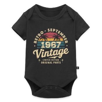 Vintage September 1967 Limited Edition September - Baby Premium short-sleeve bodysuit - black - Front