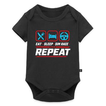Répétition de la course Sleep Sim pour les fans de sim racing - Body à manches courtes Premium Bébé - noir - Devant