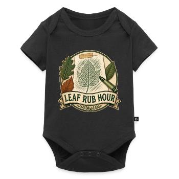 LEAF RUB HOUR - Baby Premium short-sleeve bodysuit - black - Front
