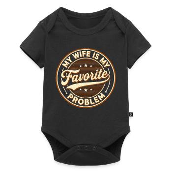 Ma femme est mon problème préféré - Body à manches courtes Premium Bébé - noir - Devant